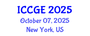 International Conference on Civil and Geological Engineering (ICCGE) October 07, 2025 - New York, United States