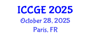 International Conference on Civil and Geological Engineering (ICCGE) October 28, 2025 - Paris, France