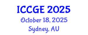 International Conference on Civil and Geological Engineering (ICCGE) October 18, 2025 - Sydney, Australia