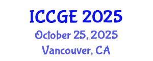 International Conference on Civil and Geological Engineering (ICCGE) October 25, 2025 - Vancouver, Canada