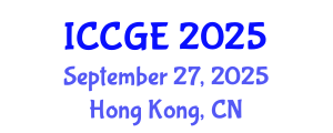 International Conference on Civil and Geological Engineering (ICCGE) September 27, 2025 - Hong Kong, China