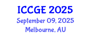 International Conference on Civil and Geological Engineering (ICCGE) September 09, 2025 - Melbourne, Australia