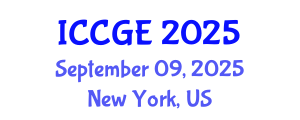 International Conference on Civil and Geological Engineering (ICCGE) September 09, 2025 - New York, United States