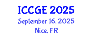 International Conference on Civil and Geological Engineering (ICCGE) September 16, 2025 - Nice, France