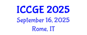 International Conference on Civil and Geological Engineering (ICCGE) September 16, 2025 - Rome, Italy