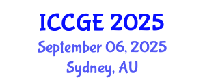 International Conference on Civil and Geological Engineering (ICCGE) September 06, 2025 - Sydney, Australia