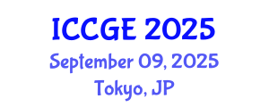 International Conference on Civil and Geological Engineering (ICCGE) September 09, 2025 - Tokyo, Japan
