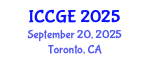 International Conference on Civil and Geological Engineering (ICCGE) September 20, 2025 - Toronto, Canada