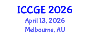 International Conference on Civil and Geological Engineering (ICCGE) April 13, 2026 - Melbourne, Australia International Conference on Civil and Geological Engineering (ICCGE) April 13, 2026 - Melbourne, Australia