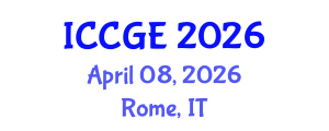 International Conference on Civil and Geological Engineering (ICCGE) April 08, 2026 - Rome, Italy