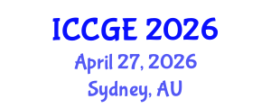 International Conference on Civil and Geological Engineering (ICCGE) April 27, 2026 - Sydney, Australia International Conference on Civil and Geological Engineering (ICCGE) April 27, 2026 - Sydney, Australia