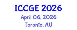 International Conference on Civil and Geological Engineering (ICCGE) April 06, 2026 - Toronto, Australia International Conference on Civil and Geological Engineering (ICCGE) April 06, 2026 - Toronto, Australia