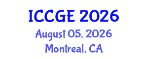 International Conference on Civil and Geological Engineering (ICCGE) August 05, 2026 - Montreal, Canada