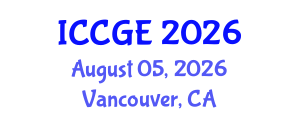 International Conference on Civil and Geological Engineering (ICCGE) August 05, 2026 - Vancouver, Canada International Conference on Civil and Geological Engineering (ICCGE) August 05, 2026 - Vancouver, Canada