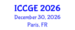 International Conference on Civil and Geological Engineering (ICCGE) December 30, 2026 - Paris, France
