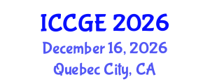 International Conference on Civil and Geological Engineering (ICCGE) December 16, 2026 - Quebec City, Canada International Conference on Civil and Geological Engineering (ICCGE) December 16, 2026 - Quebec City, Canada