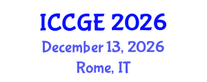 International Conference on Civil and Geological Engineering (ICCGE) December 13, 2026 - Rome, Italy International Conference on Civil and Geological Engineering (ICCGE) December 13, 2026 - Rome, Italy