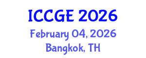 International Conference on Civil and Geological Engineering (ICCGE) February 04, 2026 - Bangkok, Thailand