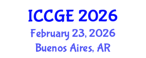 International Conference on Civil and Geological Engineering (ICCGE) February 23, 2026 - Buenos Aires, Argentina International Conference on Civil and Geological Engineering (ICCGE) February 23, 2026 - Buenos Aires, Argentina