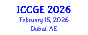 International Conference on Civil and Geological Engineering (ICCGE) February 15, 2026 - Dubai, United Arab Emirates