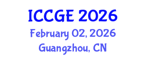 International Conference on Civil and Geological Engineering (ICCGE) February 02, 2026 - Guangzhou, China International Conference on Civil and Geological Engineering (ICCGE) February 02, 2026 - Guangzhou, China