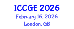 International Conference on Civil and Geological Engineering (ICCGE) February 16, 2026 - London, United Kingdom International Conference on Civil and Geological Engineering (ICCGE) February 16, 2026 - London, United Kingdom