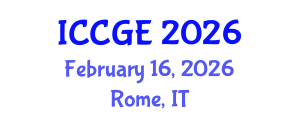 International Conference on Civil and Geological Engineering (ICCGE) February 16, 2026 - Rome, Italy International Conference on Civil and Geological Engineering (ICCGE) February 16, 2026 - Rome, Italy