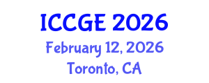 International Conference on Civil and Geological Engineering (ICCGE) February 12, 2026 - Toronto, Canada International Conference on Civil and Geological Engineering (ICCGE) February 12, 2026 - Toronto, Canada