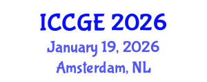 International Conference on Civil and Geological Engineering (ICCGE) January 19, 2026 - Amsterdam, Netherlands International Conference on Civil and Geological Engineering (ICCGE) January 19, 2026 - Amsterdam, Netherlands