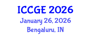 International Conference on Civil and Geological Engineering (ICCGE) January 26, 2026 - Bengaluru, India International Conference on Civil and Geological Engineering (ICCGE) January 26, 2026 - Bengaluru, India