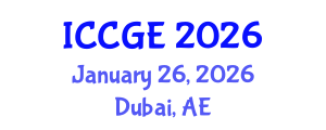 International Conference on Civil and Geological Engineering (ICCGE) January 26, 2026 - Dubai, United Arab Emirates