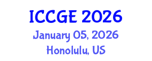 International Conference on Civil and Geological Engineering (ICCGE) January 05, 2026 - Honolulu, United States International Conference on Civil and Geological Engineering (ICCGE) January 05, 2026 - Honolulu, United States