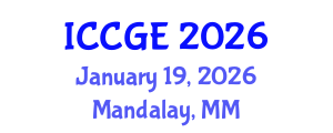 International Conference on Civil and Geological Engineering (ICCGE) January 19, 2026 - Mandalay, Myanmar International Conference on Civil and Geological Engineering (ICCGE) January 19, 2026 - Mandalay, Myanmar