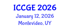 International Conference on Civil and Geological Engineering (ICCGE) January 12, 2026 - Montevideo, Uruguay International Conference on Civil and Geological Engineering (ICCGE) January 12, 2026 - Montevideo, Uruguay