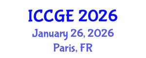 International Conference on Civil and Geological Engineering (ICCGE) January 26, 2026 - Paris, France