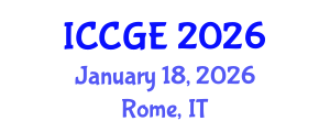 International Conference on Civil and Geological Engineering (ICCGE) January 18, 2026 - Rome, Italy