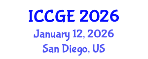 International Conference on Civil and Geological Engineering (ICCGE) January 12, 2026 - San Diego, United States International Conference on Civil and Geological Engineering (ICCGE) January 12, 2026 - San Diego, United States