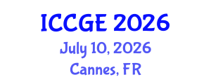 International Conference on Civil and Geological Engineering (ICCGE) July 10, 2026 - Cannes, France International Conference on Civil and Geological Engineering (ICCGE) July 10, 2026 - Cannes, France