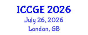 International Conference on Civil and Geological Engineering (ICCGE) July 26, 2026 - London, United Kingdom International Conference on Civil and Geological Engineering (ICCGE) July 26, 2026 - London, United Kingdom