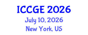 International Conference on Civil and Geological Engineering (ICCGE) July 10, 2026 - New York, United States International Conference on Civil and Geological Engineering (ICCGE) July 10, 2026 - New York, United States