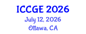 International Conference on Civil and Geological Engineering (ICCGE) July 12, 2026 - Ottawa, Canada