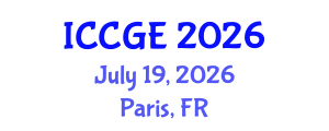 International Conference on Civil and Geological Engineering (ICCGE) July 19, 2026 - Paris, France