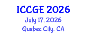 International Conference on Civil and Geological Engineering (ICCGE) July 17, 2026 - Quebec City, Canada International Conference on Civil and Geological Engineering (ICCGE) July 17, 2026 - Quebec City, Canada