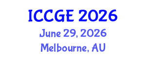 International Conference on Civil and Geological Engineering (ICCGE) June 29, 2026 - Melbourne, Australia International Conference on Civil and Geological Engineering (ICCGE) June 29, 2026 - Melbourne, Australia