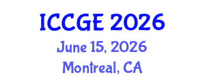 International Conference on Civil and Geological Engineering (ICCGE) June 15, 2026 - Montreal, Canada International Conference on Civil and Geological Engineering (ICCGE) June 15, 2026 - Montreal, Canada