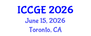 International Conference on Civil and Geological Engineering (ICCGE) June 15, 2026 - Toronto, Canada International Conference on Civil and Geological Engineering (ICCGE) June 15, 2026 - Toronto, Canada