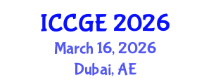 International Conference on Civil and Geological Engineering (ICCGE) March 16, 2026 - Dubai, United Arab Emirates International Conference on Civil and Geological Engineering (ICCGE) March 16, 2026 - Dubai, United Arab Emirates