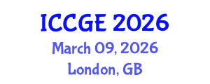 International Conference on Civil and Geological Engineering (ICCGE) March 09, 2026 - London, United Kingdom International Conference on Civil and Geological Engineering (ICCGE) March 09, 2026 - London, United Kingdom