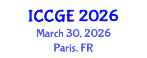 International Conference on Civil and Geological Engineering (ICCGE) March 30, 2026 - Paris, France