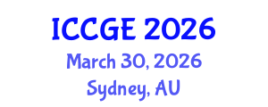 International Conference on Civil and Geological Engineering (ICCGE) March 30, 2026 - Sydney, Australia International Conference on Civil and Geological Engineering (ICCGE) March 30, 2026 - Sydney, Australia